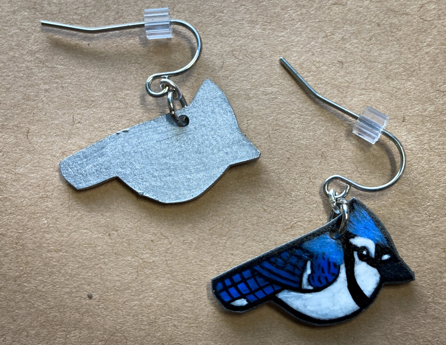 Blue Jay Handmade Unique Bird Earrings Birding Birdwatcher Gift