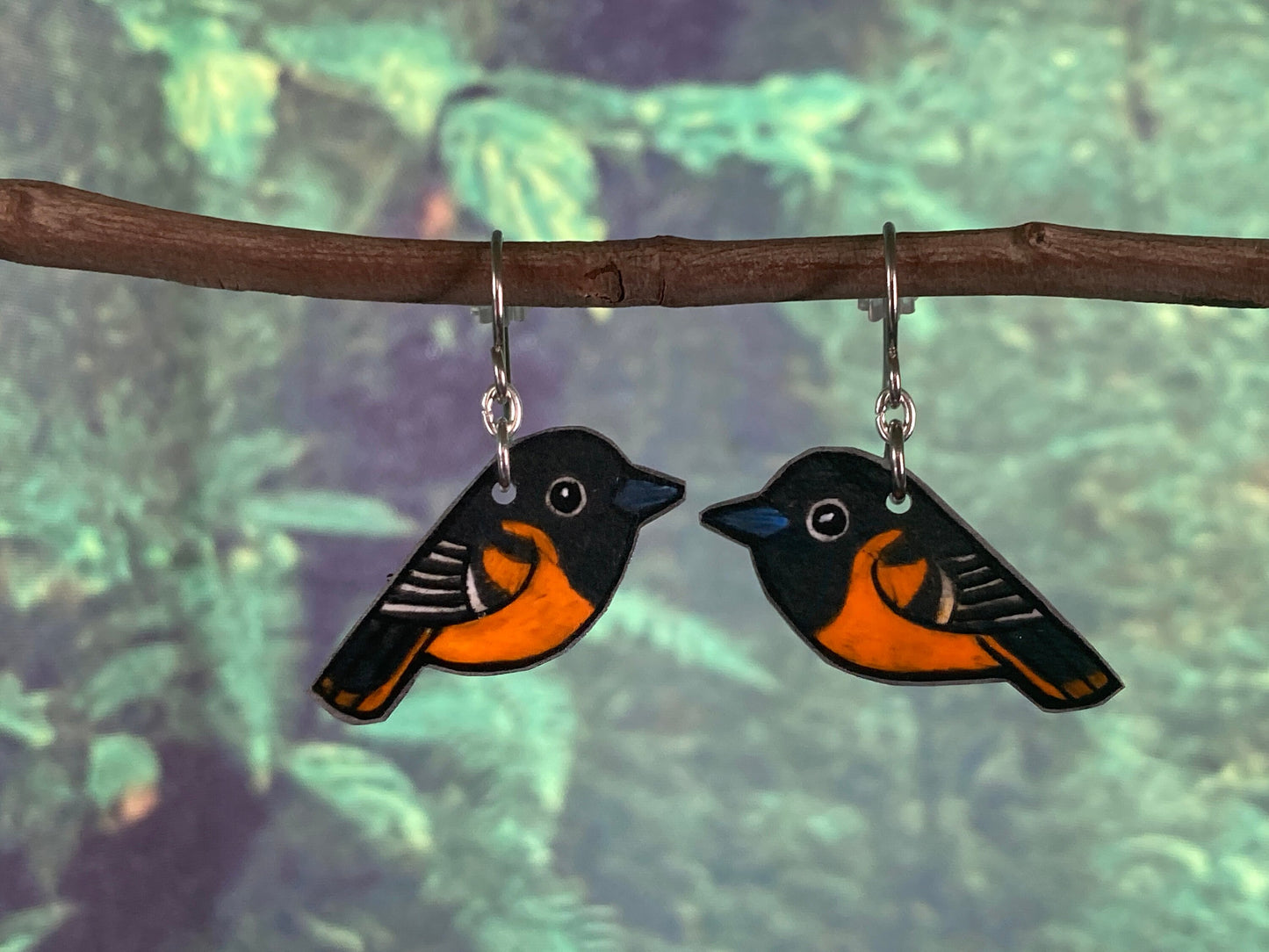 Baltimore Oriole Handmade Unique Bird Earrings Birding Birdwatcher Gift