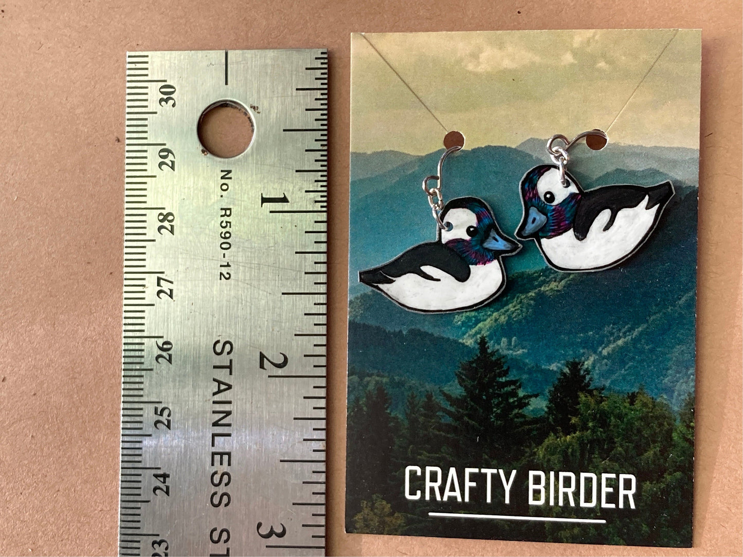 Bufflehead Duck Earrings