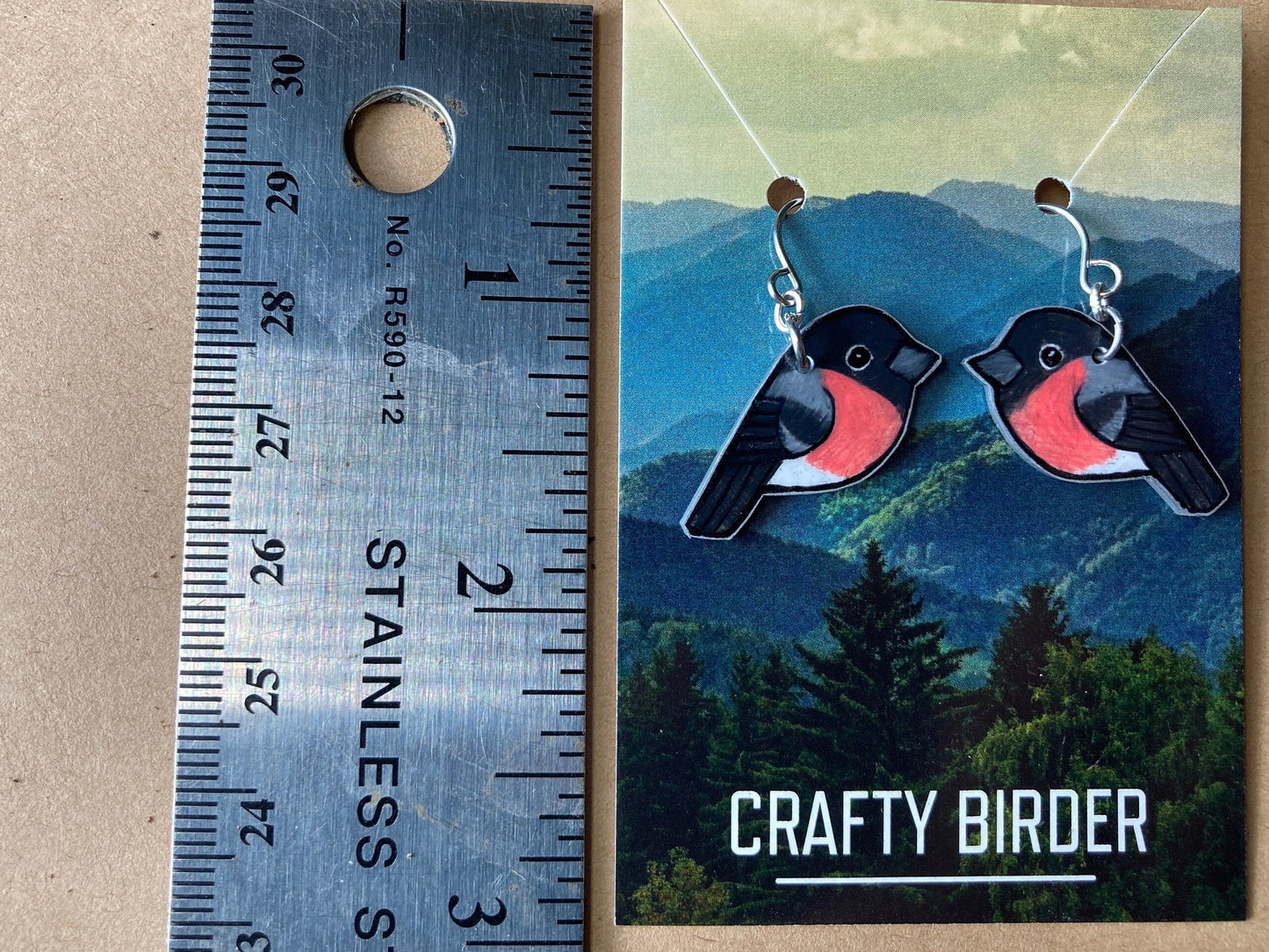 Eurasian Bullfinch Earrings