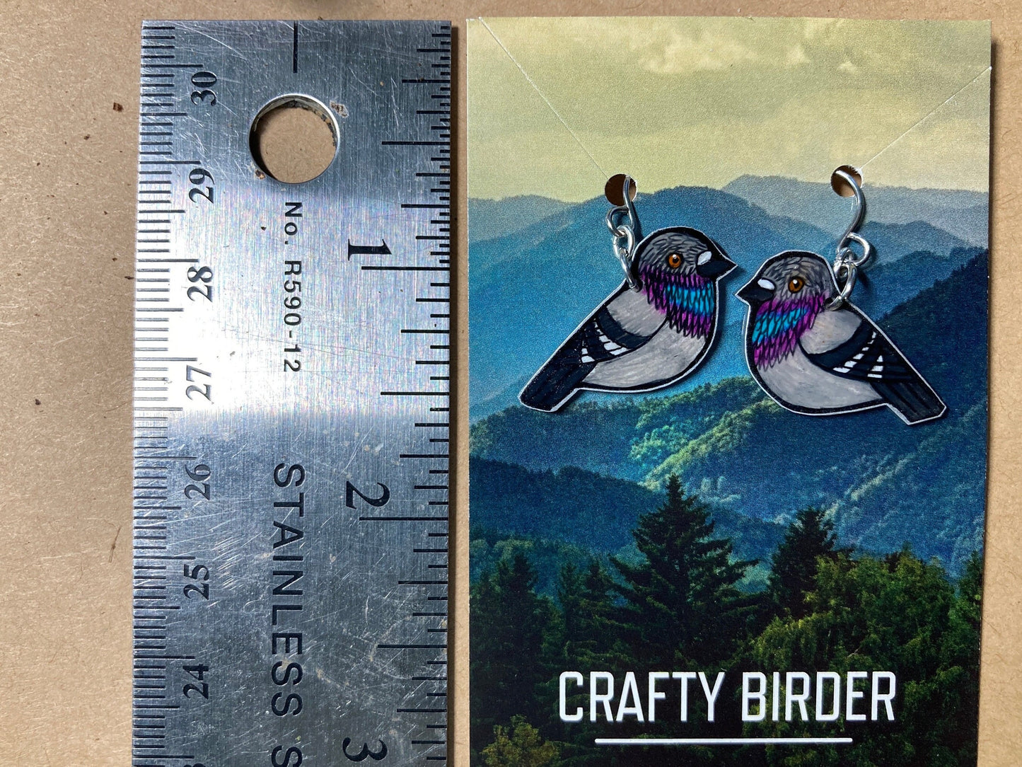 Rock Pigeon Earrings