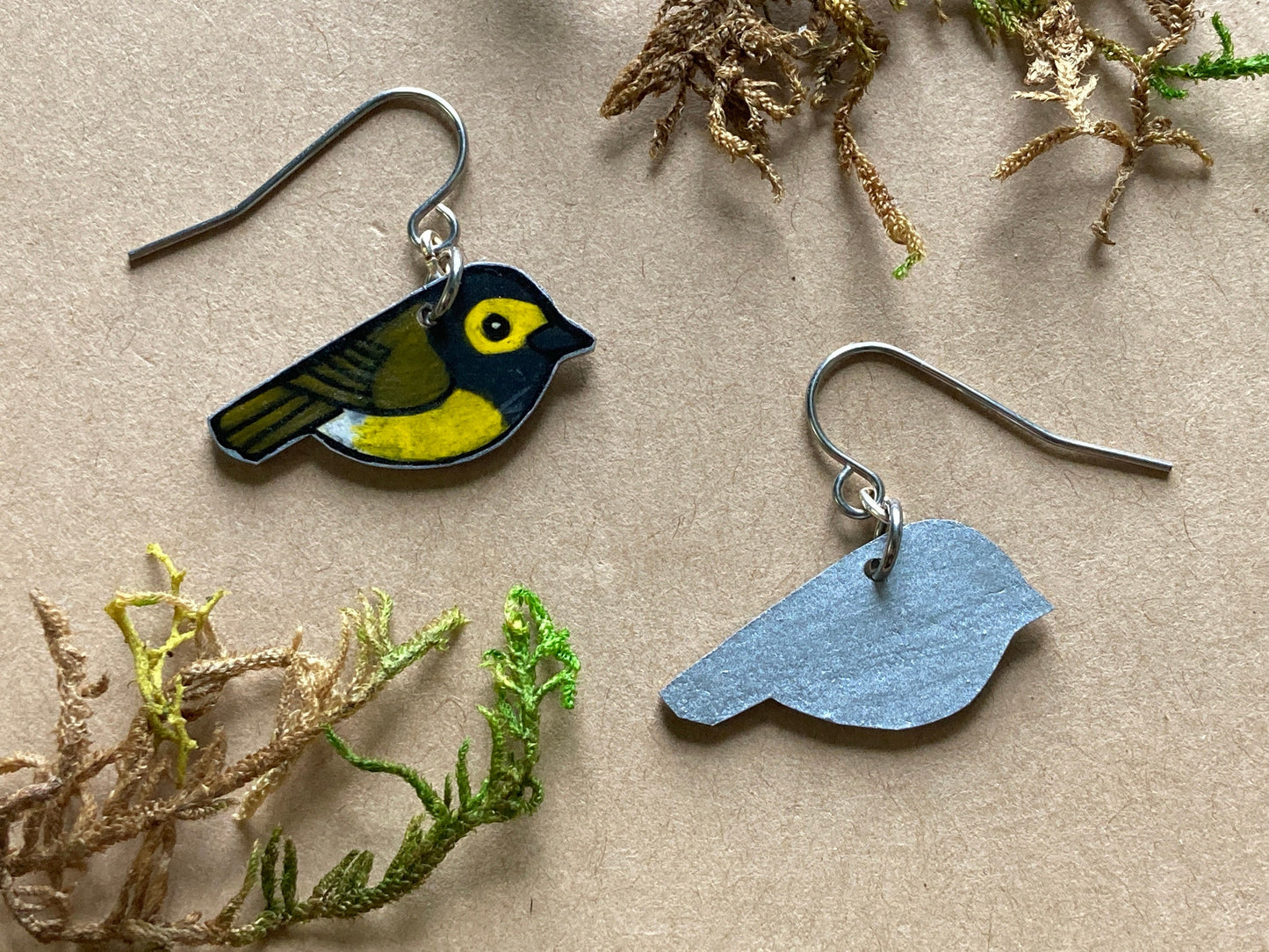 Hooded Warbler Handmade Unique Bird Earrings Birding Birdwatcher Gift